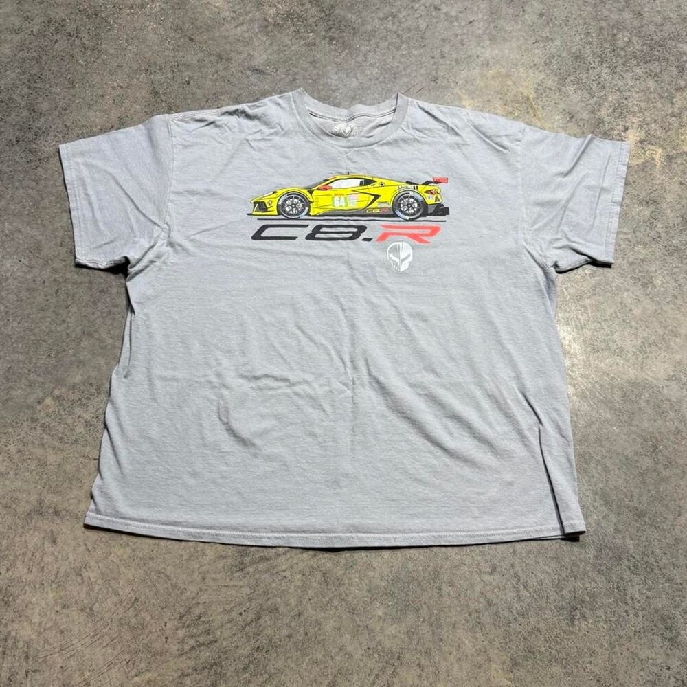 Corvette Racing C8 Graphic Oversized Car Tee Size 2XL